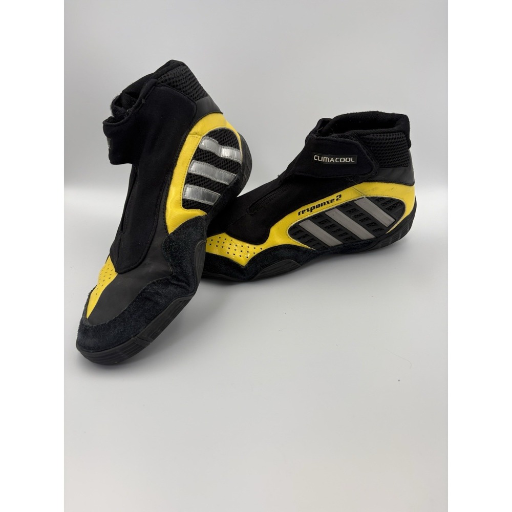 Adidas Response 2 ClimaCool Wrestling Shoes Black Yellow G02477 Men's 7.5